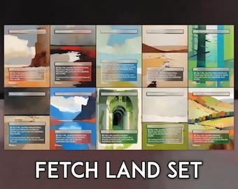 Minimalist MTG Fetch Land Proxy Set: Commander EDH