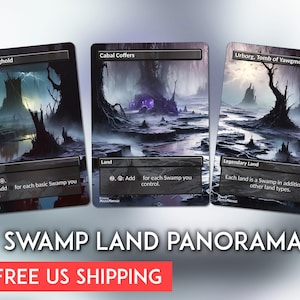 Swamp Lands Panorama Wraparound Urborg & Cabal  Proxies