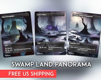 Swamp Lands Panorama Wraparound Urborg & Cabal  Proxies
