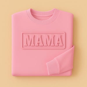Sudadera con estampado de globo MAMA para mamás: suéter minimalista acogedor con letras 3D en relieve, regalo para el Día de la Madre, suéter para mamá, atuendo para mamá.
