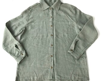 Items similar to Mens Linen Shirt Custom and Handmade for You on Etsy