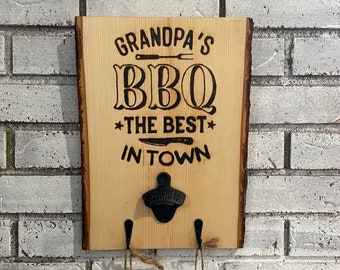 Grandpas BBQ best in town- bbq grillset - gifted grill - bbq grille - grill-bbq - beer giftful - fathersday gifted