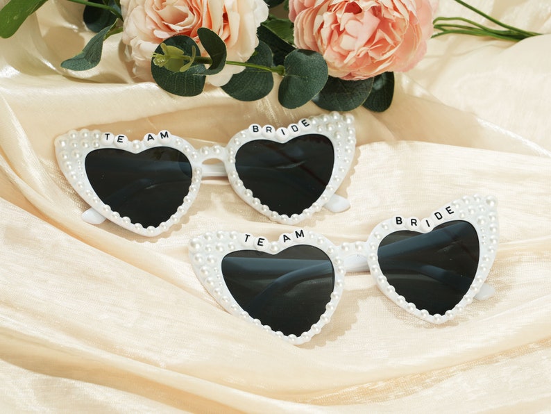 Personalized Pearl Glasses,Wedding Glasses,Bridesmaid Glasses,Bridal Sunglasses,Bachelorette Party,Newlyweds Glasses,Pearl glasses,Glasses zdjęcie 5