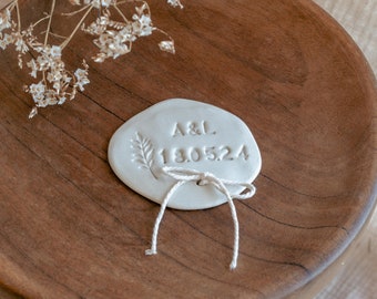 Ring holder Initials & Date