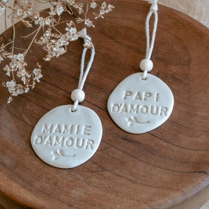 Clay suspension “Papi d’amour” & “Grandma d’amour”
