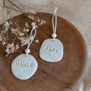 Clay suspension “Papi d’amour” & “Grandma d’amour”