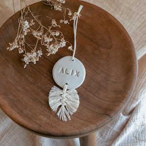 Customizable clay suspension &quot;Macramé&quot;