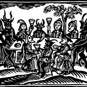 Gothic Witch Woodcut SVG File