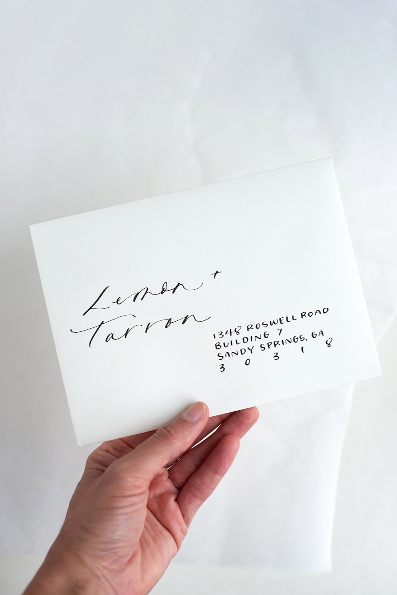 Custom Hand Scripted Wedding Envelope Addressing | Signature ...