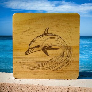 Custom Beach themed coasters, Gift for any family member or for display in your home set of 4 image 3