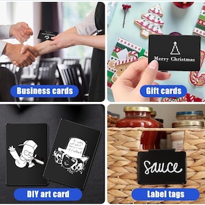 Metalen visitekaartje Lasergegraveerde aangepaste zwarte matte kaart Ondernemers Bedrijfseigenaar Gepersonaliseerde tag Luxe kaart met aluminium logo Cadeau