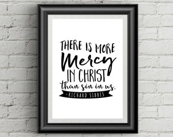 Printable Mercy Quote - Richard Sibbes