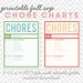 Printable Full-size Chore Charts - Editable PDF - Etsy
