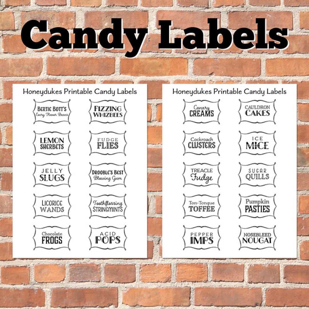 Printable Wizard Candy Labels - Etsy printable-wizard-candy-labels-etsy