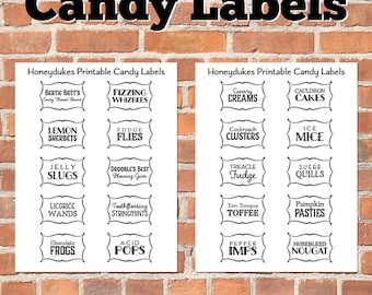 Printable Wizard Candy Labels