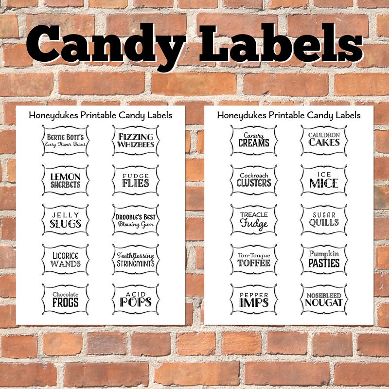 Harry Potter Candy Printables Free