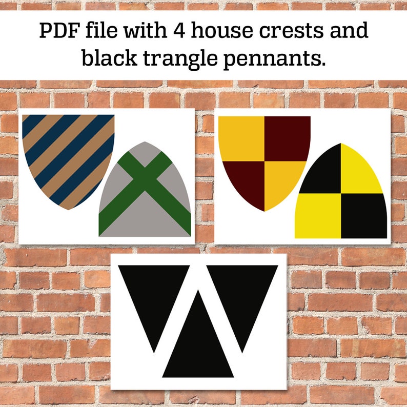 Printable Hogwarts Bunting Decoration | Etsy