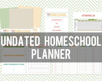 Printable Undated Homeschool Planner Perpetual - Etsy