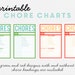 Printable Chore Charts - Editable PDF - Etsy