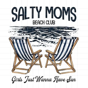 Retro Salty Moms Beach Club Png, Trendy Summer Vibes Png, Aesthetic Beach Shirt Design Png, Retro Beach Girl Png, Funny Sarcastic Mama Png