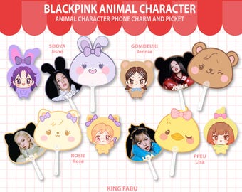 BLACKPINK 動物キャラクターキーホルダーとBLACKPINK ピケット