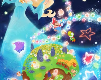 Mario Galaxy Art Print