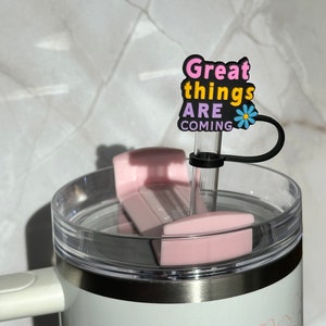 Straw Topper - Tumbler Straw Topper - Great Things are Coming Straw Topper - Tumbler Accessories - Retro Cup Accessories
