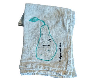 Pear Kitchen Towel, Percy Pear Fanged Fruit