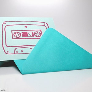 Mix Tape Love Card, Pink anniversary or valentine, I'll be the b-side to your a-side. image 5