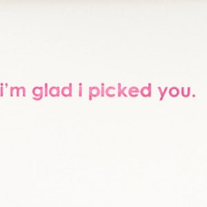 Guitar Pick Lesbian Love Card, pink loves pink, glad I picked you Bild 2