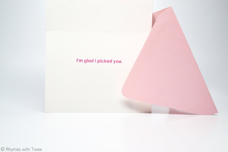 Guitar Pick Lesbian Love Card, pink loves pink, glad I picked you Bild 3