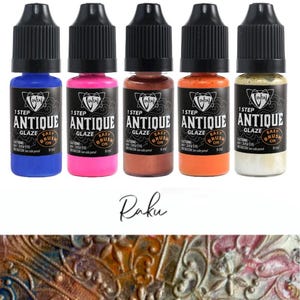RAKU - Antique Artisan Patina Effects Kit - Permanent Multi-Surface Glaze