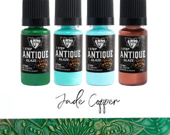 JADE COPPER - Antique Patina Effects Kit - Permanent Multi-Surface Glaze