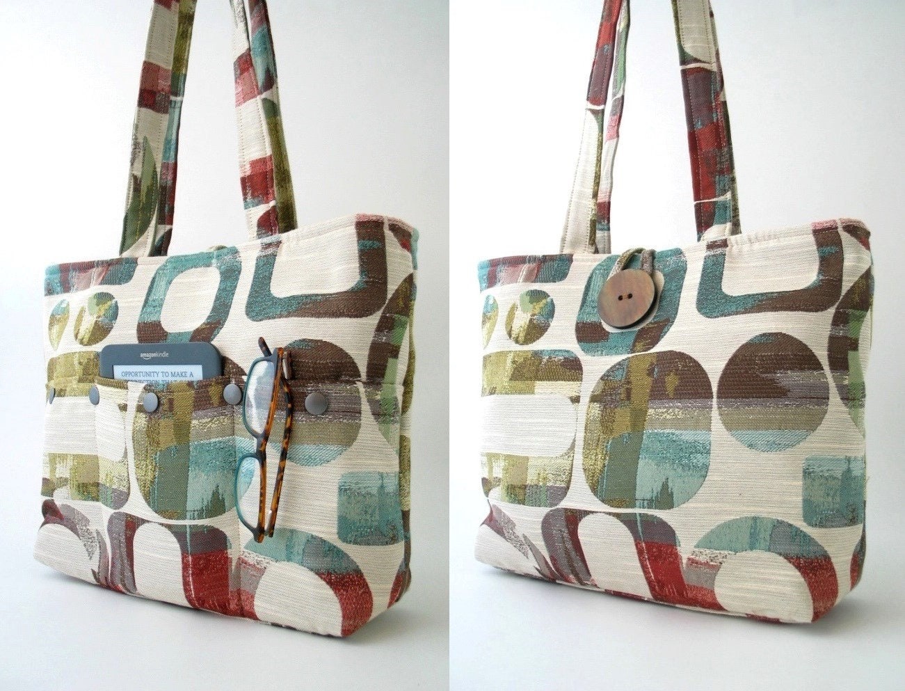 Shoulder Tote Bag Handmade Tote Bags Modern Tote Bag | Etsy