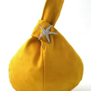 yellow purse, wristlet bag, clutch bag, wristlet clutch, wristlet purse, fabric wristlet, yellow handbag, evening bag