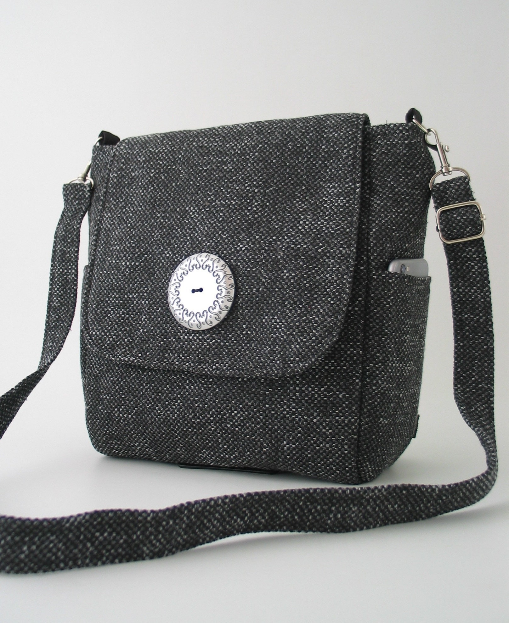 Black crossbody bag womens backpack purse convertible bag | Etsy