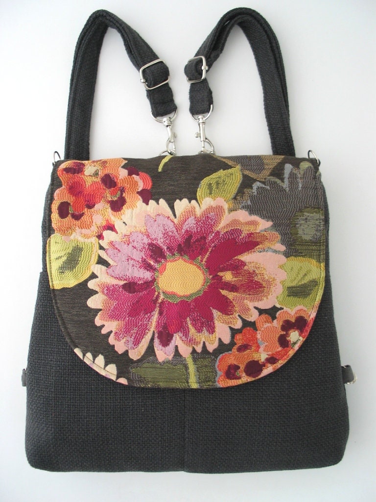 Backpack purse messenger crossbody bag convertible bag Etsy