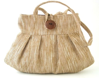 Tan handbag, beige bag, small tote bag, Tan bag, womens shoulder bag, handmade handbag, shoulder bag, shoulder handbag