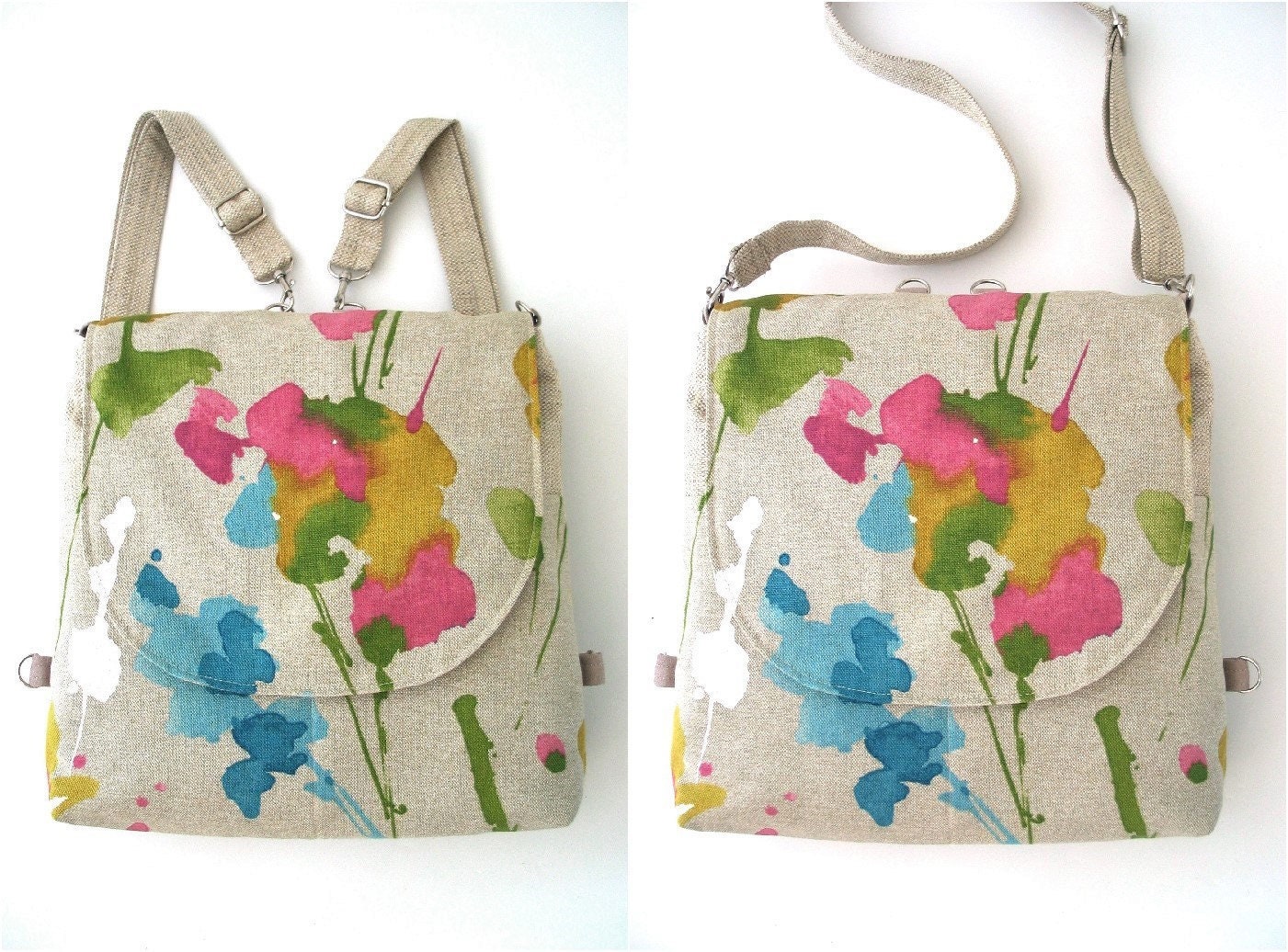 fabric backpack purse