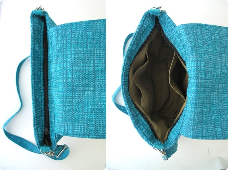 Blue backpack bag converts to messenger bag womens backpack Etsy