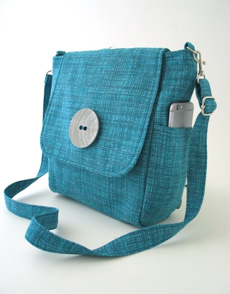 Blue backpack bag converts to messenger bag womens backpack Etsy