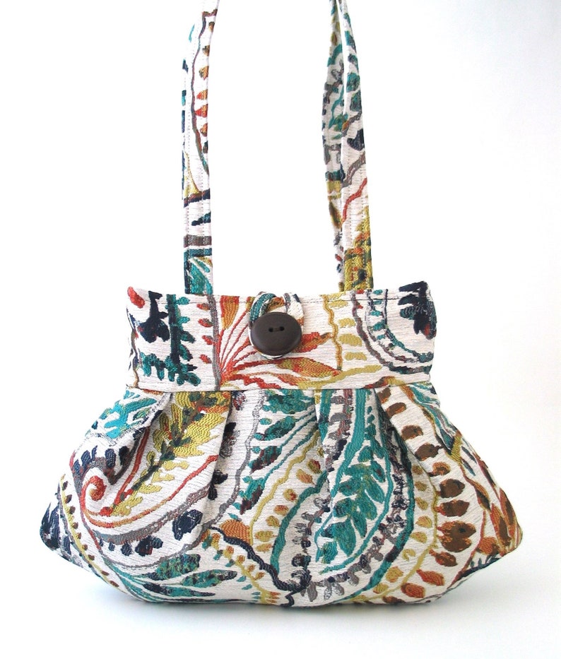 Paisley purse retro purse small tote bag womens handbag | Etsy