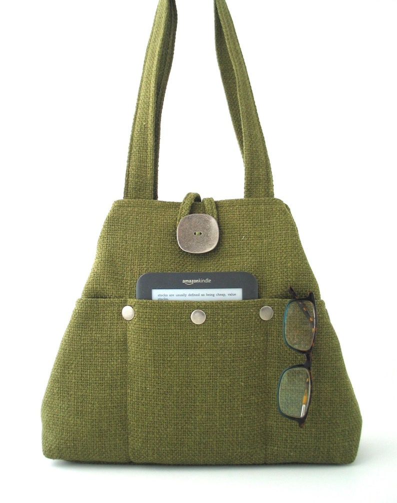 Green Handbag Tote Bag Converts to Hobo Shoulder Bag Diaper | Etsy