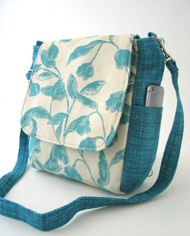 Womens Messenger Bag Fabric Backpack Crossbody Bag Blue | Etsy