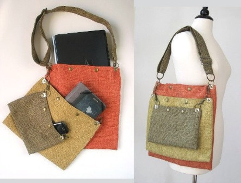 Womens messenger bag book bag school bag carry on tote Etsy