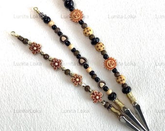 wood wand, alligator clip, wand clip, bracelet helper, multiple purpose gadget