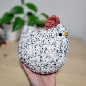 Handmade crochet chicken amigurumi plushie