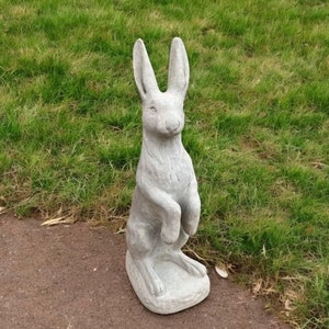 Stone Rabbit Statue | Massive Standing Hare 28