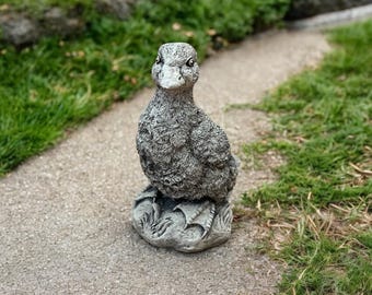 Realistic Duckling Statue | Farm Duck Animal Figure 8" | Garden Decorations | Outdoor Sculpture