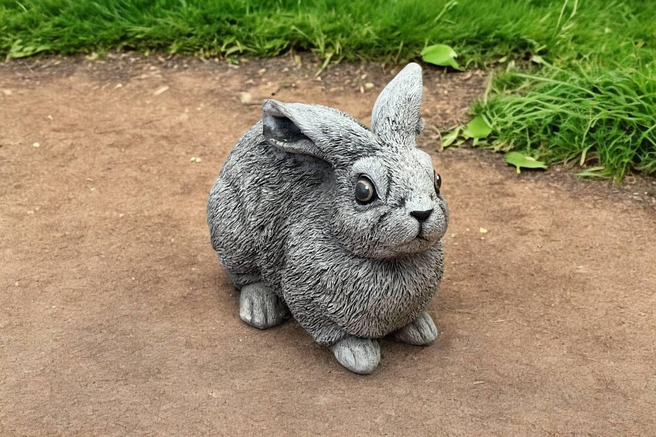 Stone Rabbit Statues Realistic Bunny Figure Stone Rabbit Statue 6
